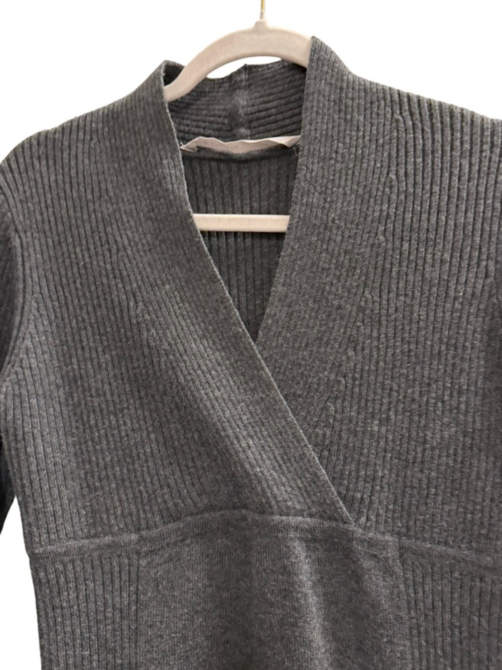 Athleta Chalet Sweater Dress Gray Merino Wool Dress Size Small - Picture 2 of 10